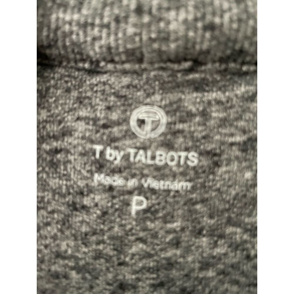 T by Talbots heather gray cardigan sweatshirt PS - Picture 2 of 4